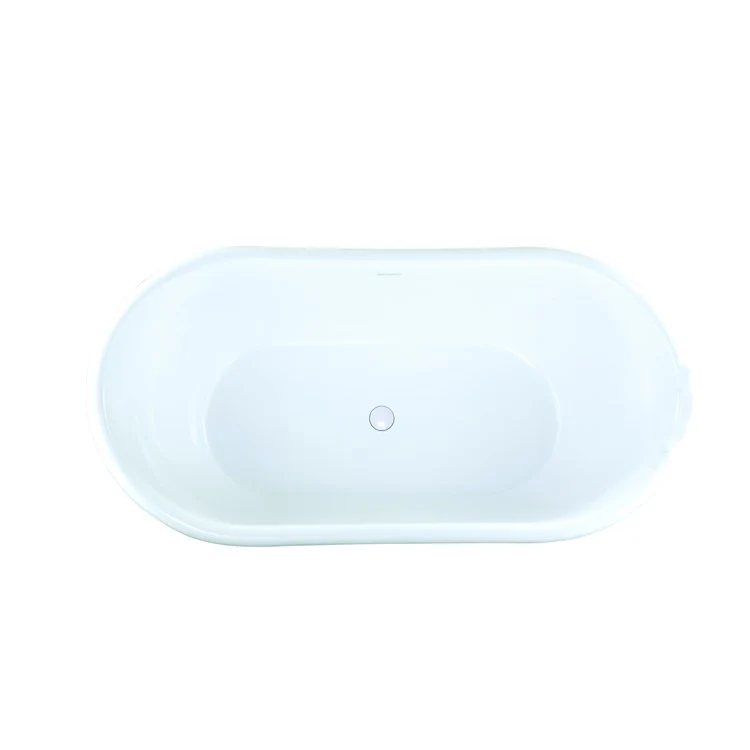Soaking Tub Metro Collection Georgetown 70 x 35 Inch Freestanding Tub Only Center Almond Hydroluxe SS - Frankwebs