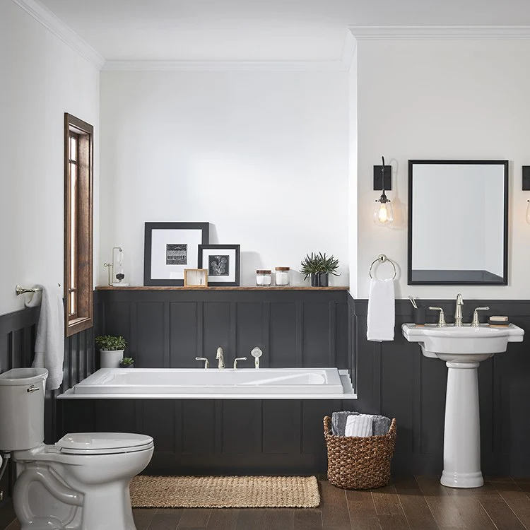 Delancey Two Handle Roman Tub Faucet with Handshower for Flash Valve - Frankwebs