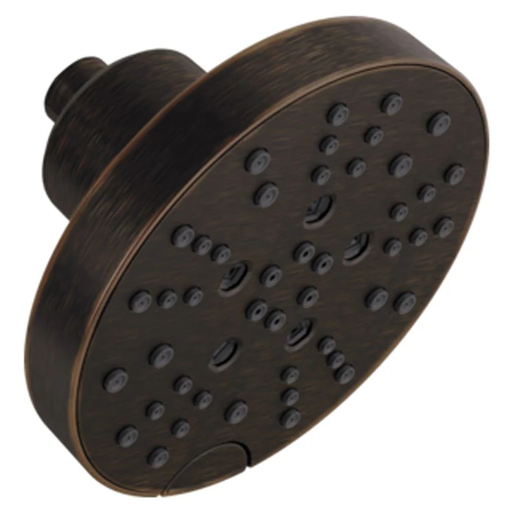Showerhead Universal Showering Components 5 Function Round Raincan with H2Okinetic Technology Venetian Bronze 6 Inch 1.75 Gallons per Minute H2Okinetic Full Body Full with Massage Pause - Frankwebs