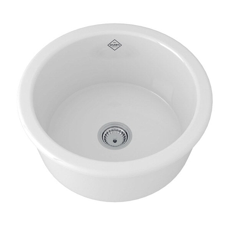 Bar Sink Lancaster 18-1/4L x 18-1/4W Inch Single Bowl Food Prep White Undermount/Drop In Round - Frankwebs