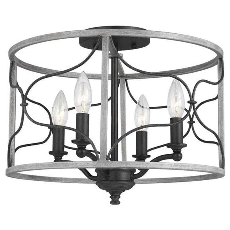 Carra Four-Light Semi-Flush Mount Ceiling Fixture - Frankwebs