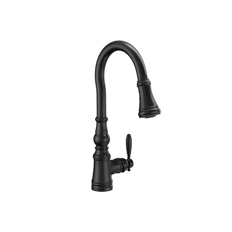 Kitchen Faucet Weymouth 1 Lever ADA Matte Black High Arc 1 Hole 1.5 Gallons per Minute - Frankwebs