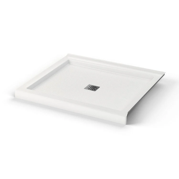 Shower Base B3 Corner Right Stabili-T Square Drain White 42 x 36 Inch Acrylic - Frankwebs