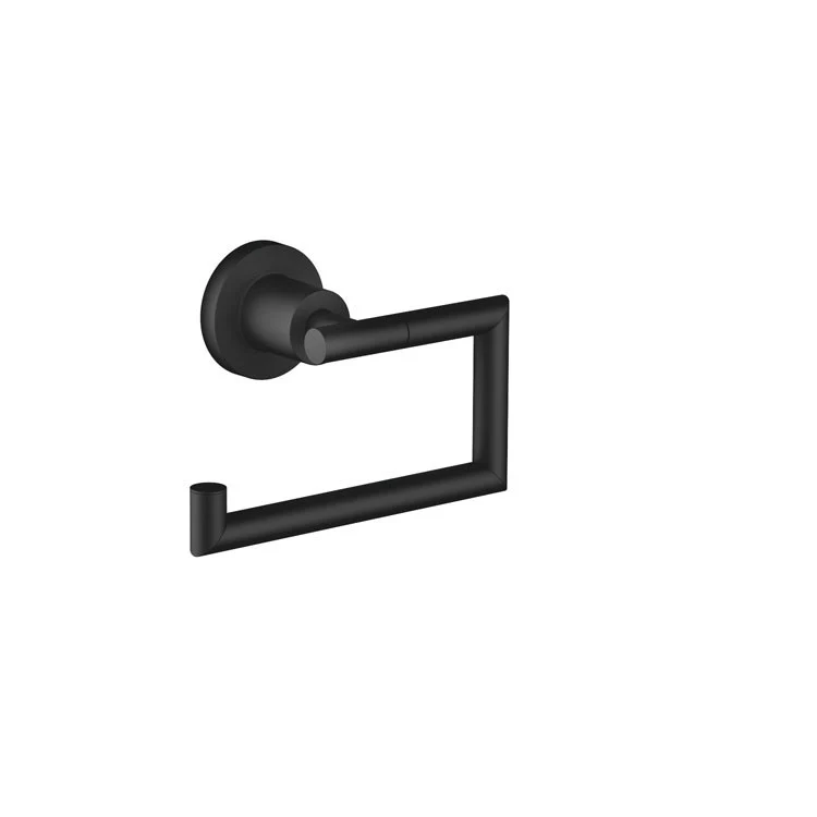 Toilet Paper Holder TARA Less Cover Matte Black Brass Alloy 2-7/8 Inch Wall Mount - Frankwebs