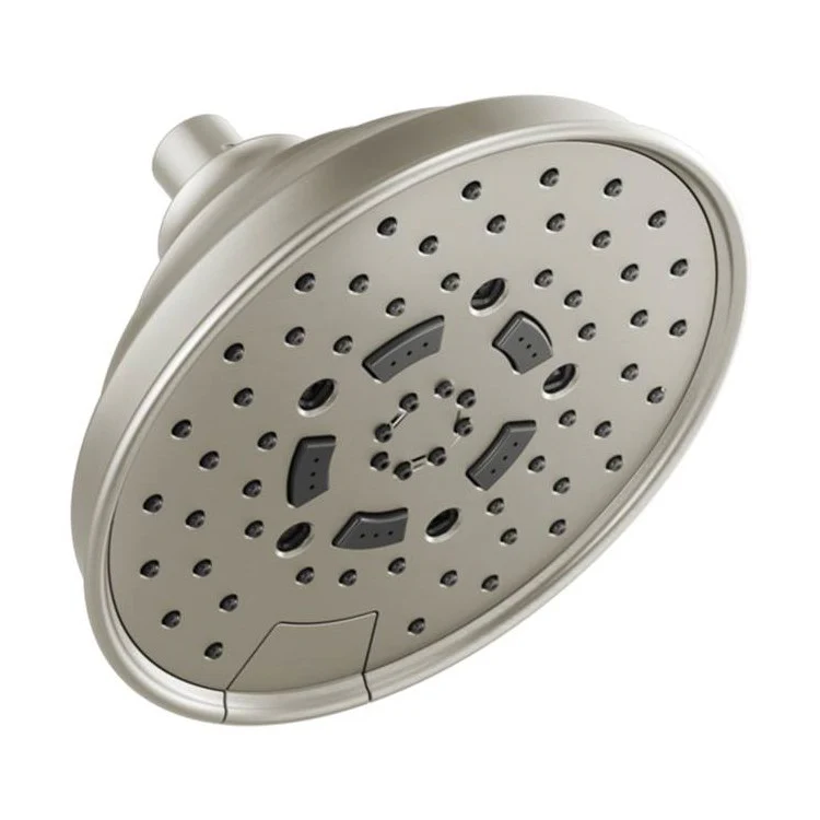 Showerhead Universal Showering 5 Function Brilliance Luxe Gold 7 Inch 1.75 Gallons per Minute H2Okinetic Classic Round Includes H2Okinetic Rinsing Shampoo Full Full & Shampoo & Massage Spray - Frankwebs