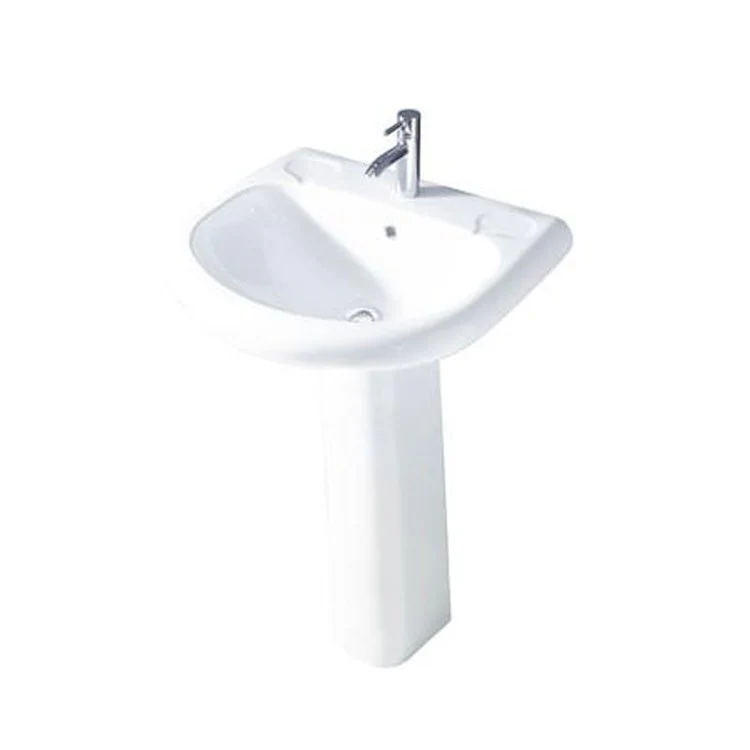 Pedestal Lavatory Orient 660 White Round - Frankwebs