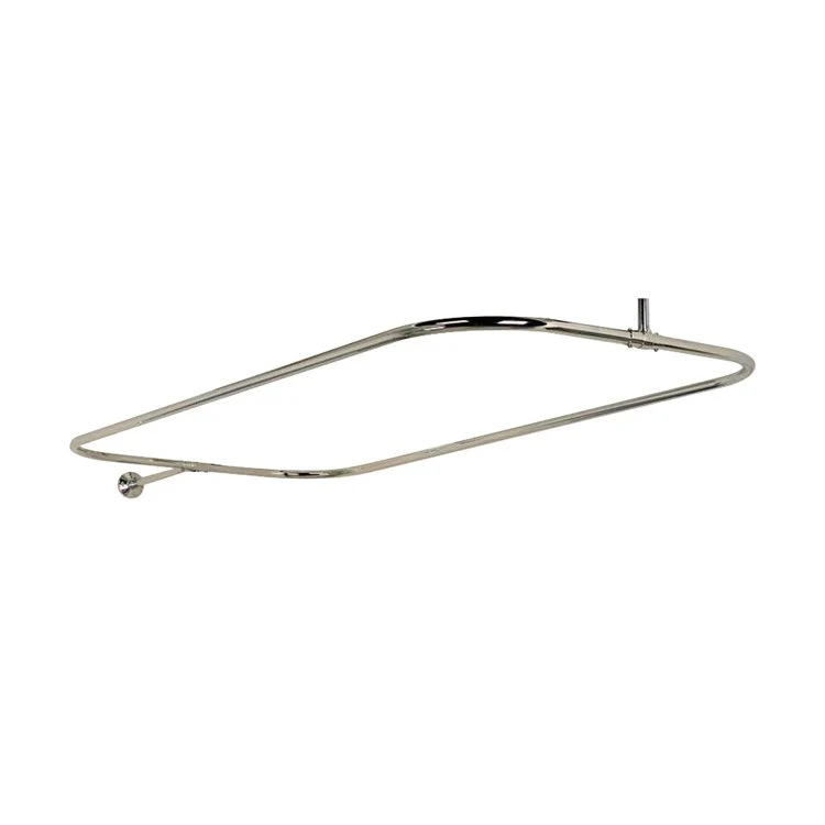 Shower Rod Rectangular Polished Brass 48 x 24 Inch Brass - Frankwebs