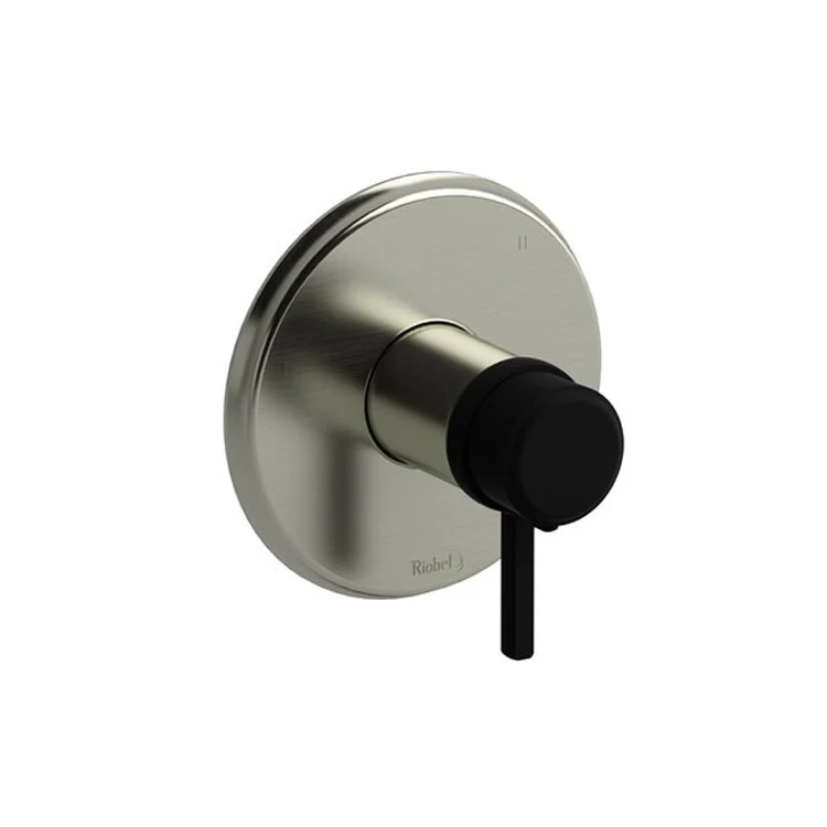 Thermostatic and Pressure Balance Valve Trim Momenti 1/2 Inch Round 3-Way No Share 5 Function 1 Lever Chrome/Black ADA - Frankwebs