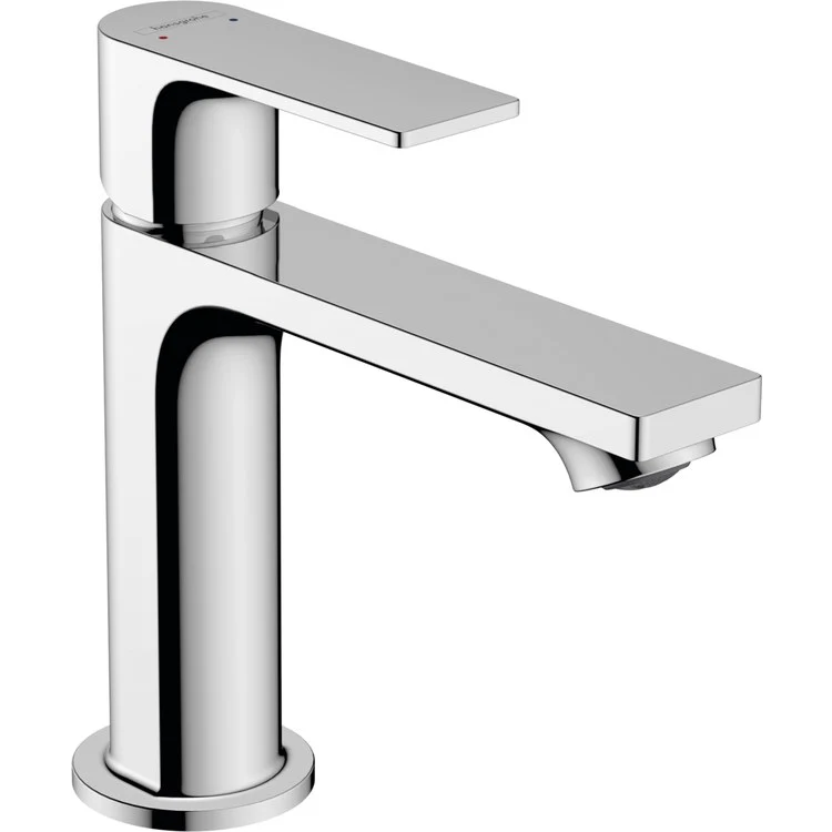 Lavatory Faucet Rebris E 1 Lever Chrome 1.2 Gallons per Minute Fixed Spout Pop-Up Drain 1 Hole Brass 4-5/16 Inch - Frankwebs