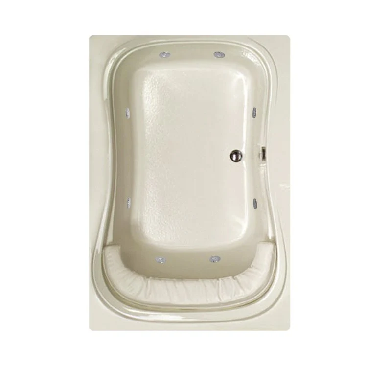 Combination Tub Designer Collection Fantasy 60 x 42 x 21 Inch Drop-In Center Drain Bone Rectangle - Frankwebs