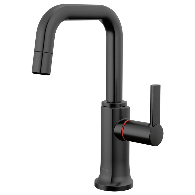 Hot Water Dispenser Kintsu Instant Faucet 1 Lever ADA Square 360 DEG Swivel Lumicoat Black Onyx - Frankwebs