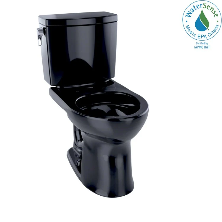 Toilet Drake II 2 Pieces Universal Height Ebony Round Front ADA 30 Inch 1.0 Gallons per Flush Left Hand Chrome Less Seat - Frankwebs