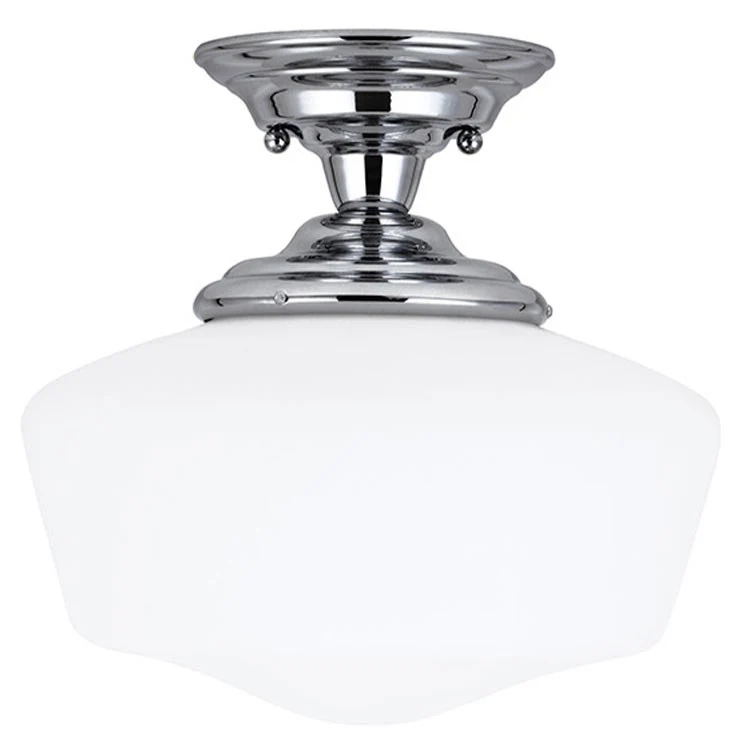 Academy Single-Light Large Semi-Flush Mount Ceiling Fixture - Frankwebs