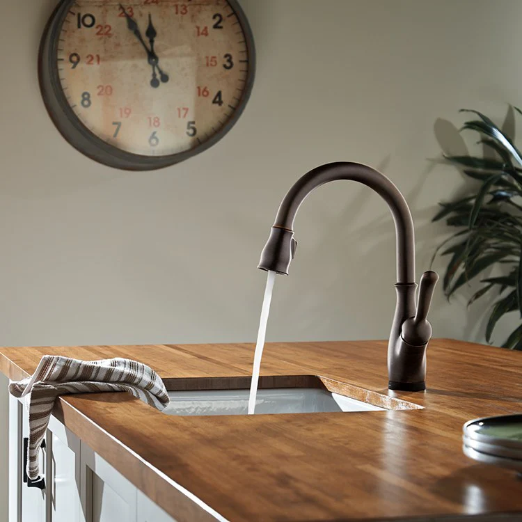 Leland Single Handle Pull Down Kitchen Faucet with Touch2O Technology - Frankwebs