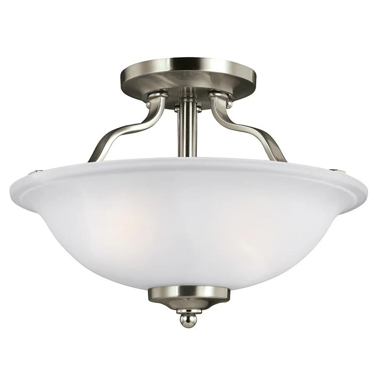 Emmons Two-Light LED Semi-Flush Mount Ceiling Fixture - Frankwebs