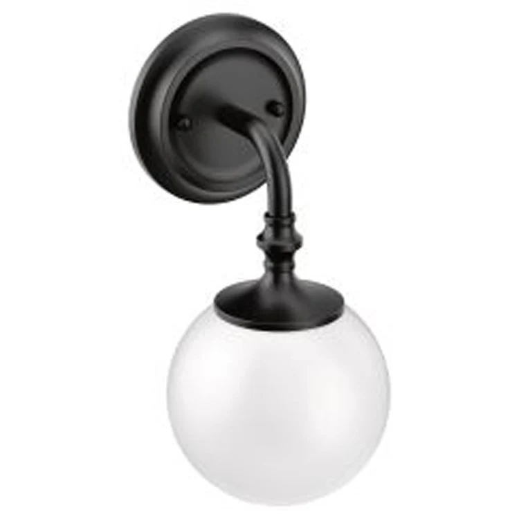 Bath Light Colinet Sconce 1 Lamp Matte Black Glass or Shade Frosted - Frankwebs