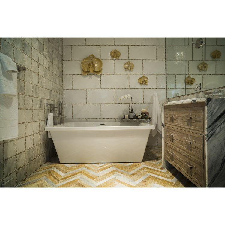 Soaking Tub Designer Collection Lucy 66 x 36 Inch Freestanding Tub Only End White Acrylic - Frankwebs