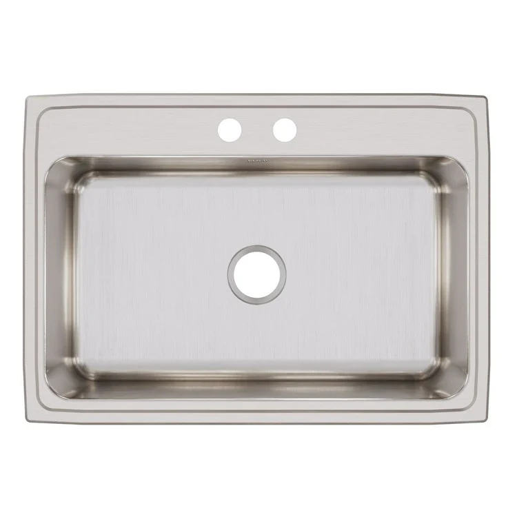 Kitchen Sink Lustertone Classic 31 x 22 Inch Single Bowl 2 Hole Lustrous Satin Drop-In 10-1/8 Inch - Frankwebs