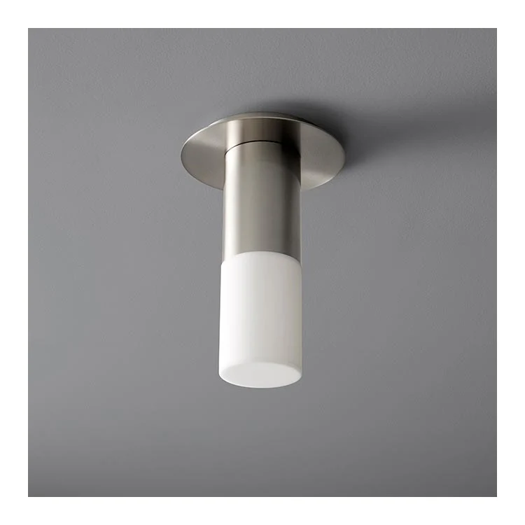 Pilar Single-Light Small LED Flush Mount Ceiling Fixture with Acrylic Shade - Polished Chrome - Frankwebs
