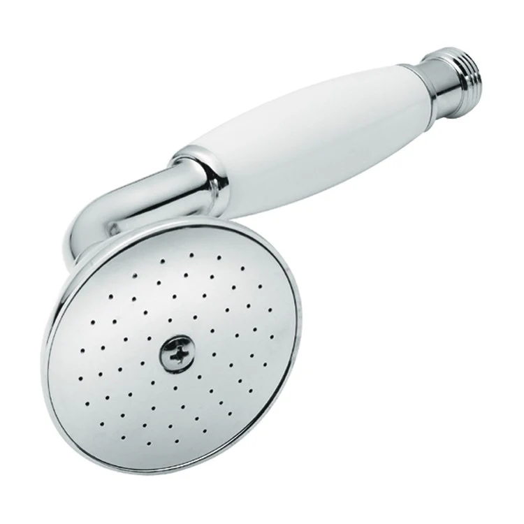 Handshower Porcelain Handle Polished Chrome 1 Function 2.0 Gallons per Minute 2-3/4 Inch Showerhead Diameter - Frankwebs