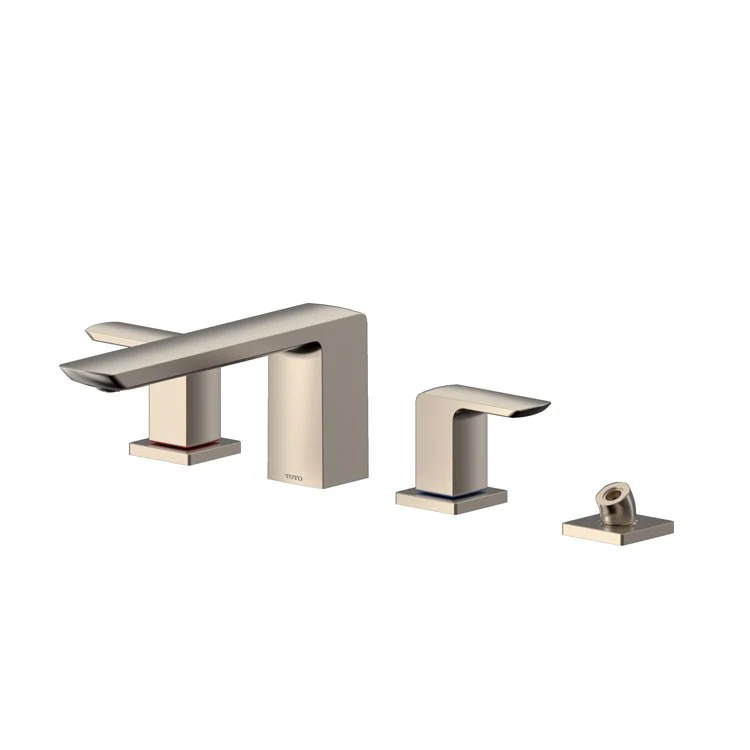 Roman Tub Trim GR Deck Mount with Handshower Outlet 2 Lever Brushed Nickel ADA 4 Hole - Frankwebs