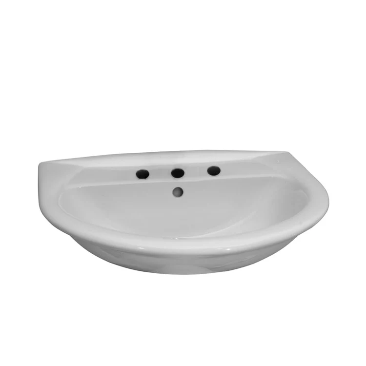 Lavatory Sink Karla 550 Wall Hung 21-3/4 Inch 8 Inch Spread White - Frankwebs