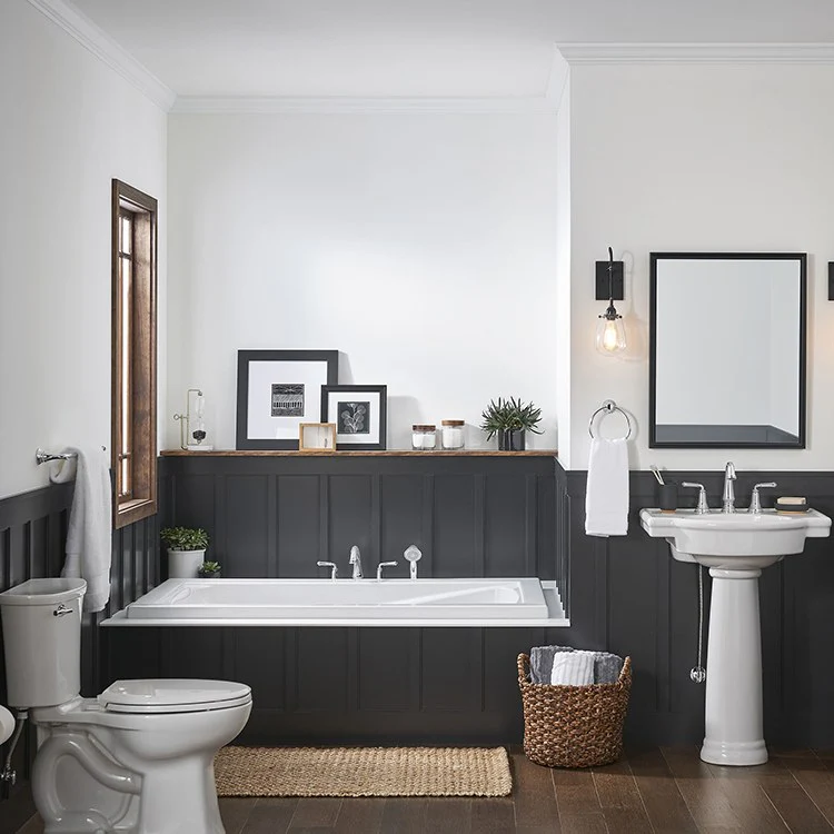 Delancey Two Handle Roman Tub Faucet with Handshower for Flash Valve - Frankwebs