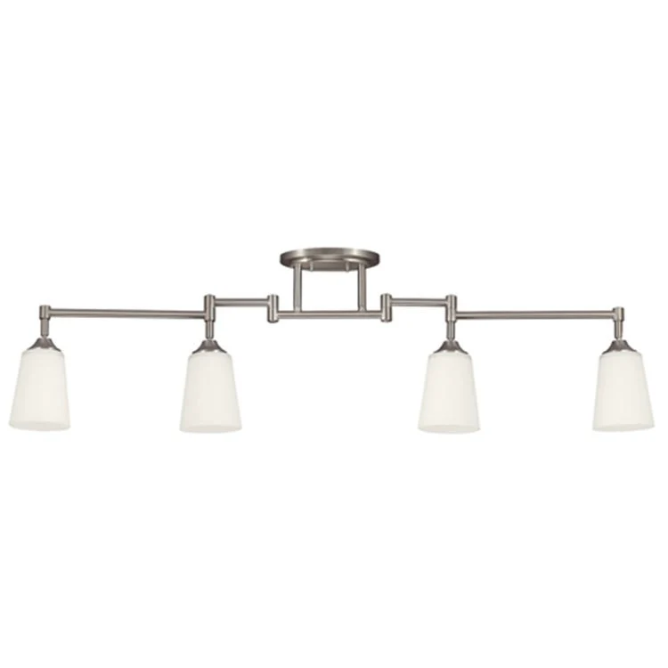 Track Lighting Kit Track Lighting 4 Lamp Brushed Nickel Glass or Shade Satin White C-UL-US - Frankwebs