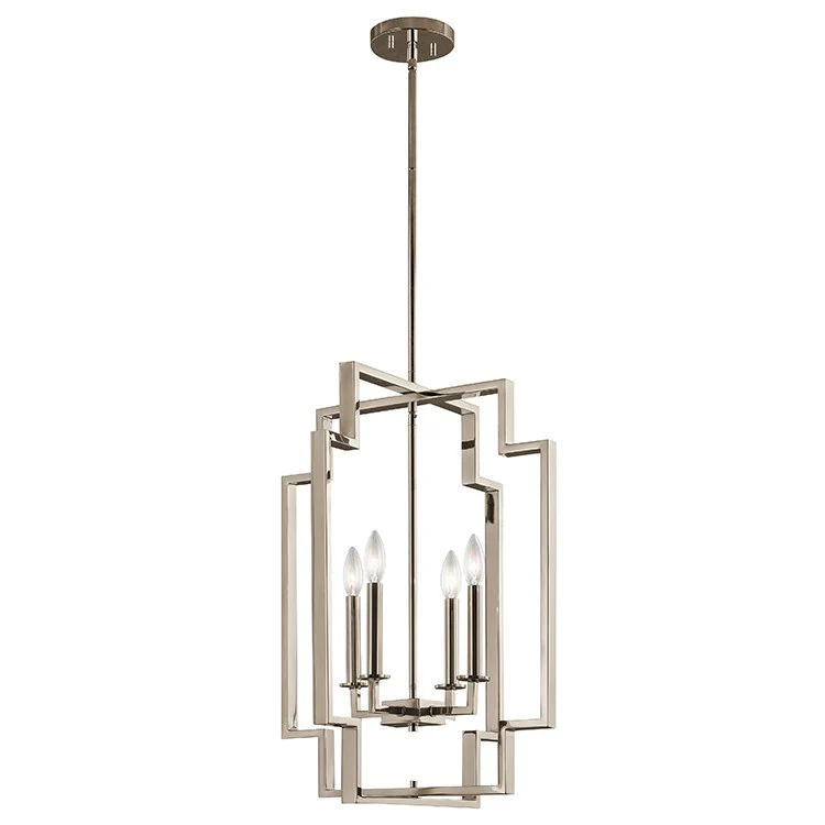 Downtown Deco Four-Light Large Foyer Pendant - Frankwebs