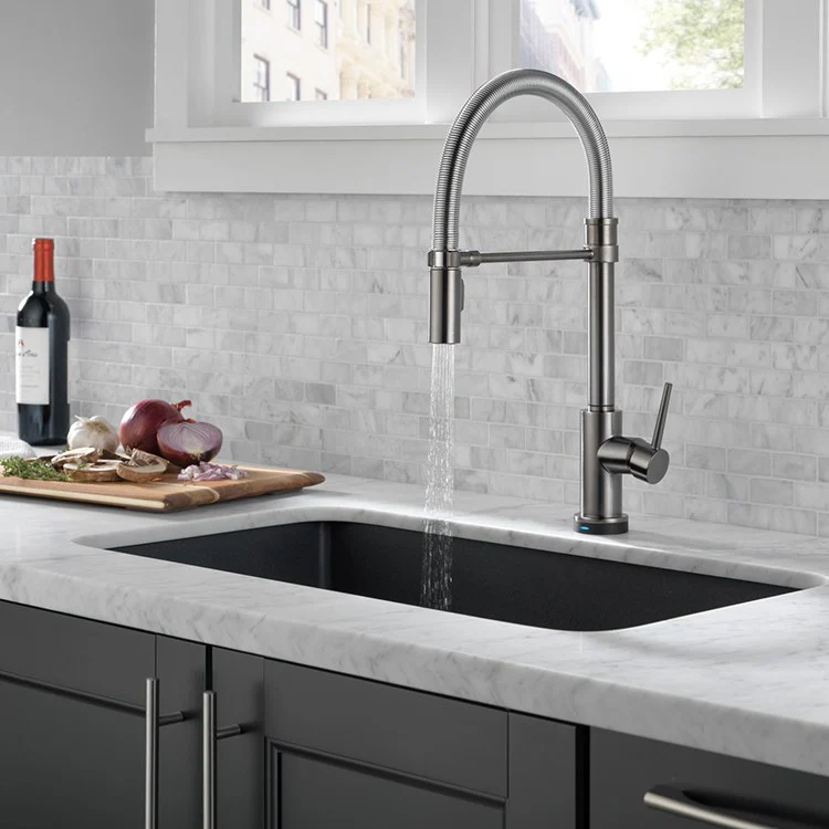 Trinsic Pro Single Handle Pull-Down Spring Spout Kitchen Faucet with Touch2O Technology - Frankwebs