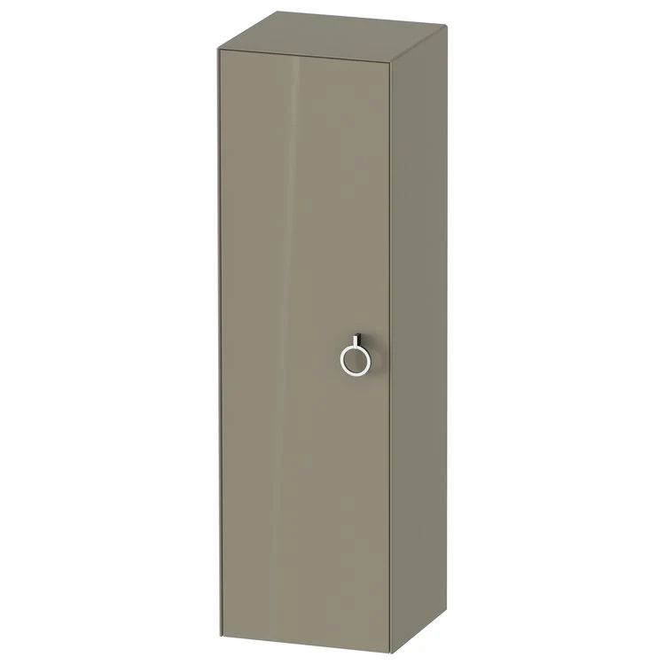 Linen Cabinet White Tulip Semi-Tall 52 Inch Stone Gray High Gloss - Frankwebs