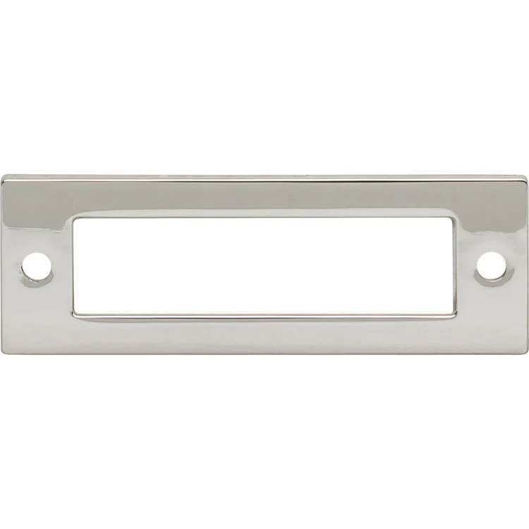 Pull Backplate Lynwood Hollin Rectangle Polished Nickel 3 Inch 1 Hole Zinc Alloy - Frankwebs