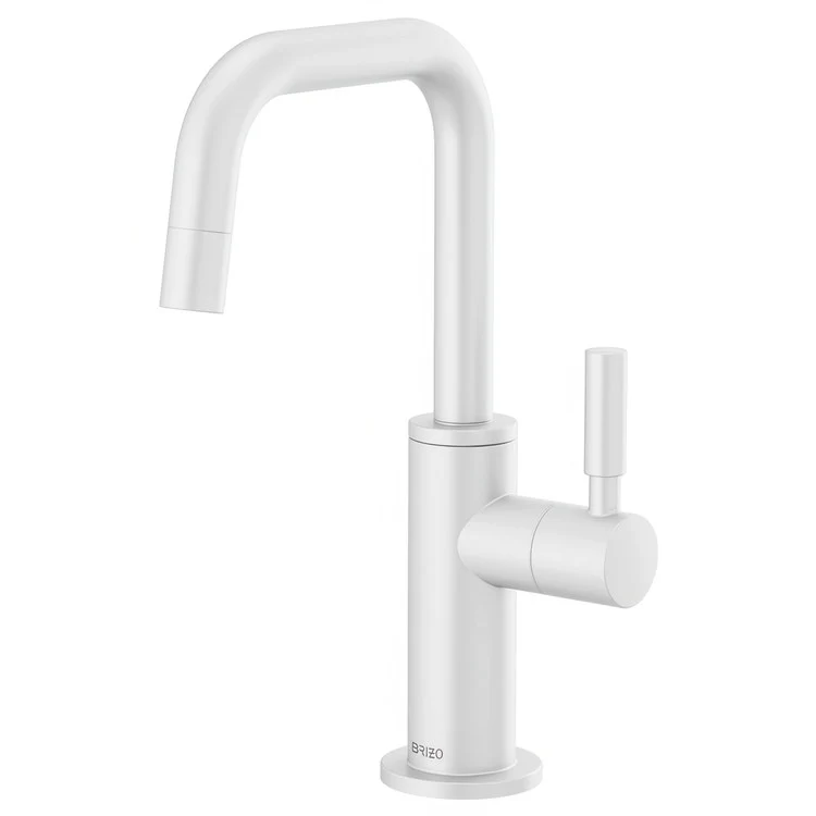 Beverage Faucet Jason Wu for Brizo 1 Lever ADA Matte White Square 360 Degree Swivel 1 Hole Diamond Seal 1.5 Gallons per Minute - Frankwebs