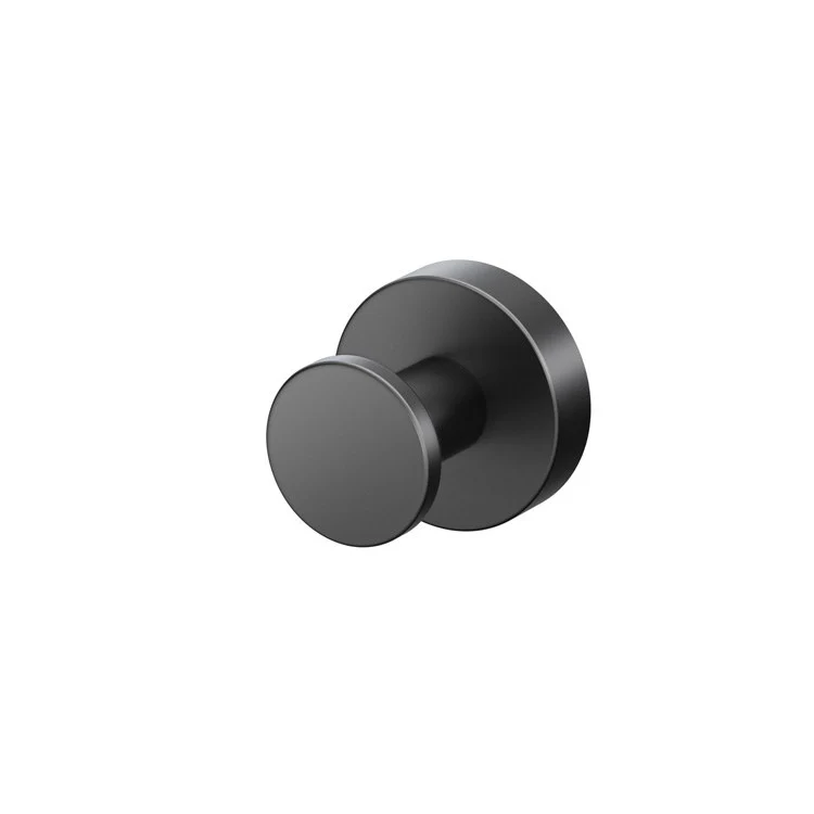 Robe Hook Glam Single Matte Black 3-1/2 Inch 1-4/5 Inch Wall Mount Metal - Frankwebs