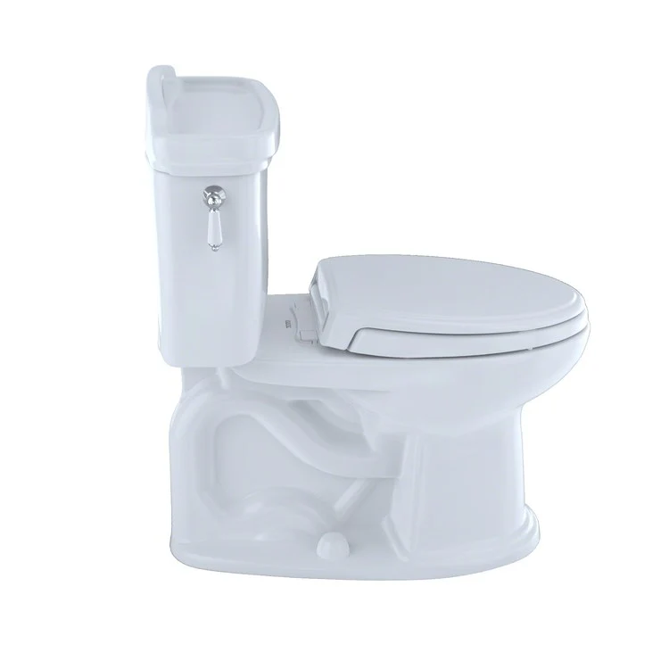 Toilet Eco Dartmouth 2 Pieces Close Coupled Universal Height Cotton Elongated ADA 32-1/2 Inch 1.28 Gallons per Flush Left Hand Chrome Less Seat - Frankwebs