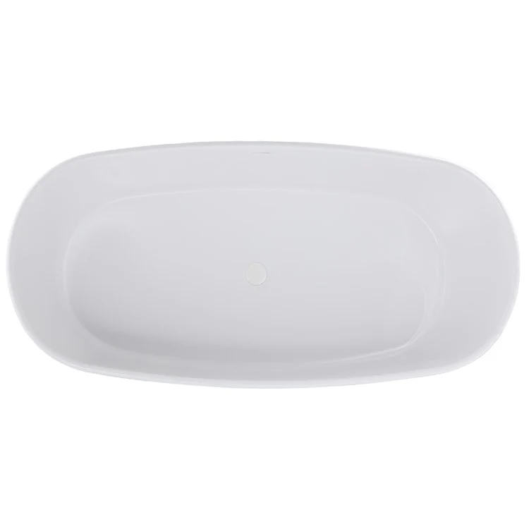 Soaking Tub Metro Collection Newbury 62 x 28 Inch Freestanding Tub Only Center White Hydroluxe SS - Frankwebs