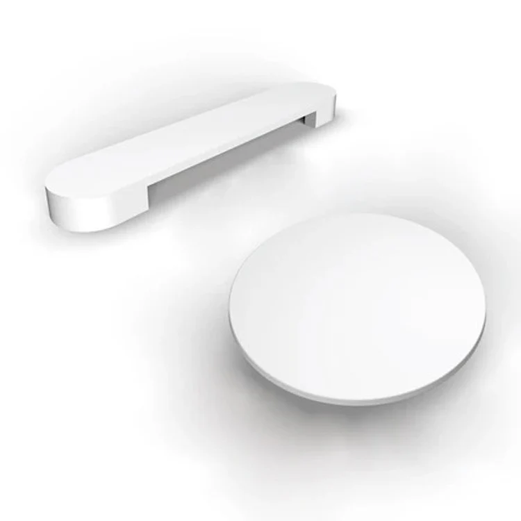 Freestanding Tub Yarborough Round Acrylic White/White Drain and Overflow Covers No Faucet Holes - Frankwebs