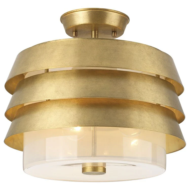 Sandbar Three-Light Convertible Semi-Flush Mount Ceiling Fixture/Pendant by Jeffery Alan Marks - Frankwebs