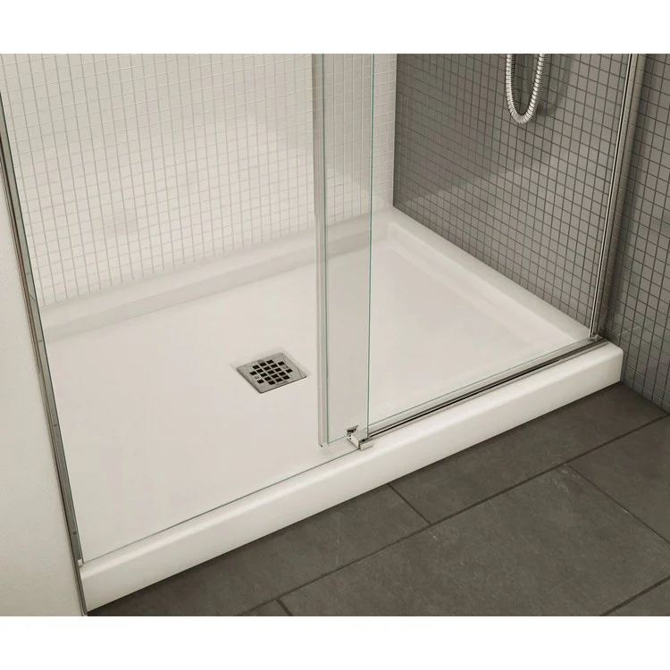 Shower Base B3 Square Drain/Alcove White 48L x 32W Inch Acrylic Center - Frankwebs