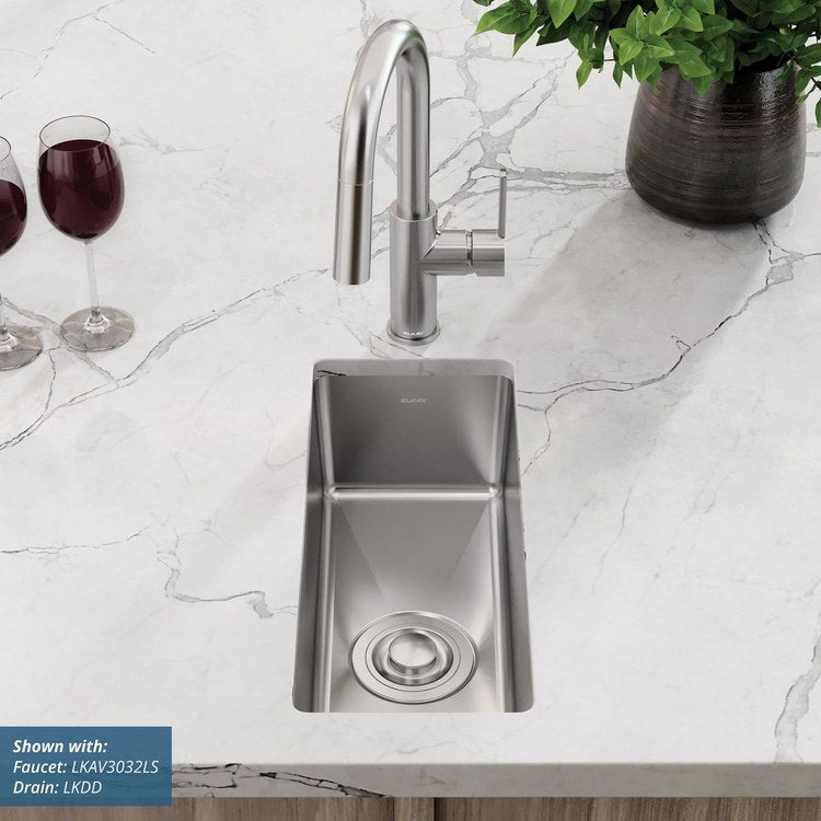 Kitchen Sink Crosstown 10 x 20.5 Inch Single Bowl ADA Polished Satin Undermount Rectangle Drain Location Center Depth 6 Inch Sound Guard - Frankwebs