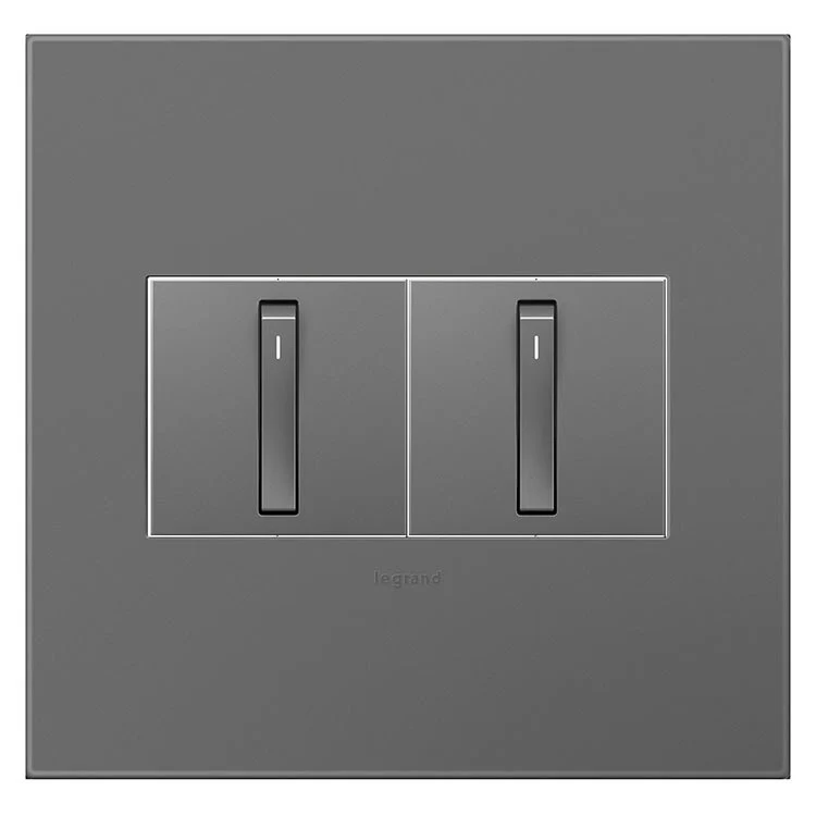 Wall Plate adorne 2 Gang Magnesium 5.29 x 5.13 Inch for adorne Switches/Dimmers and Outlets - Frankwebs