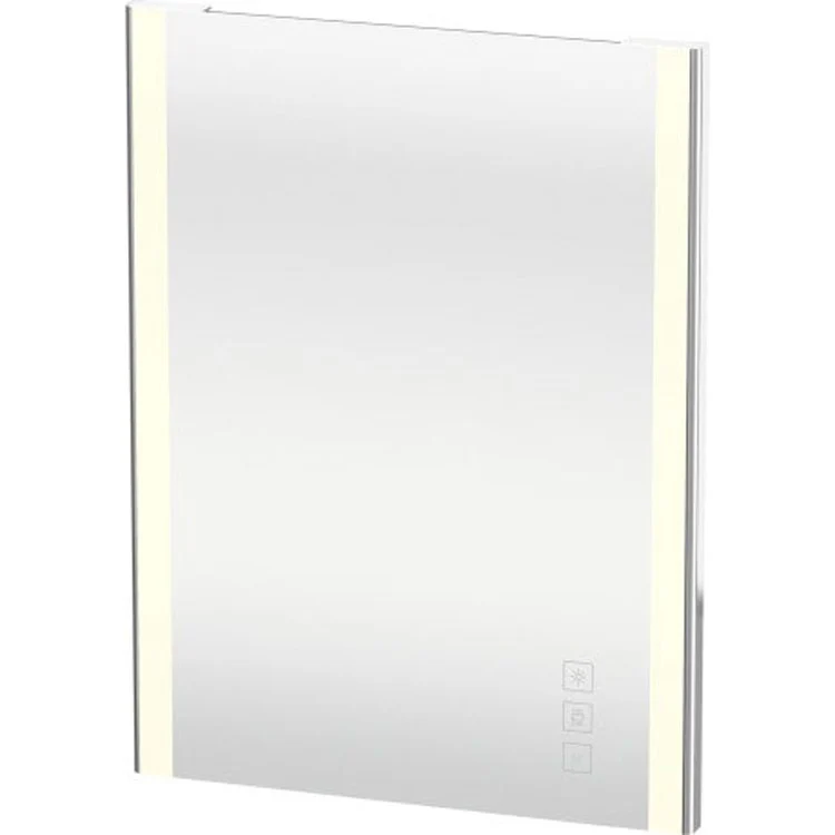 Mirror XSquare 31-1/2 x 23-5/8 Inch Chrome with Lighting Rectangle - Frankwebs