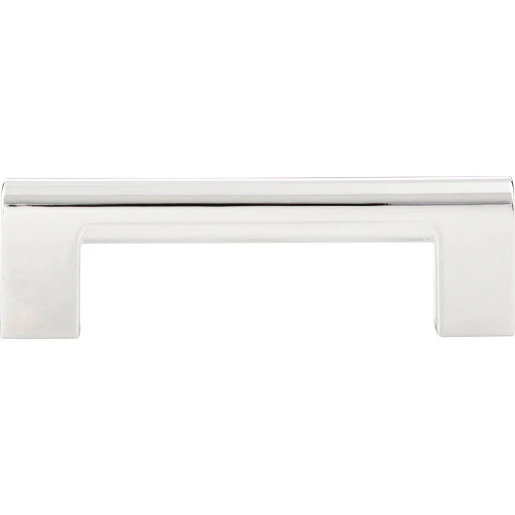 Drawer Pull Atlas Round Rail High White Gloss Zinc Alloy 3-3/4 Inch - Frankwebs