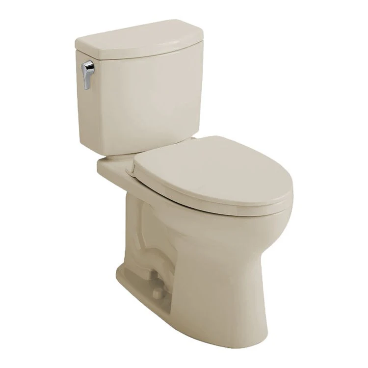Toilet Drake II 2 Pieces Universal Height Bone Elongated ADA 30 Inch 1.0 Gallons per Flush Left Hand Chrome Soft Close - Frankwebs