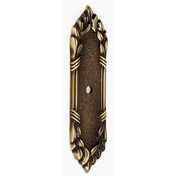 Backplate Ribbon & Reed 4-1/4 Inch Antique English Matte Brass for A880-14 and A880-38 - Frankwebs