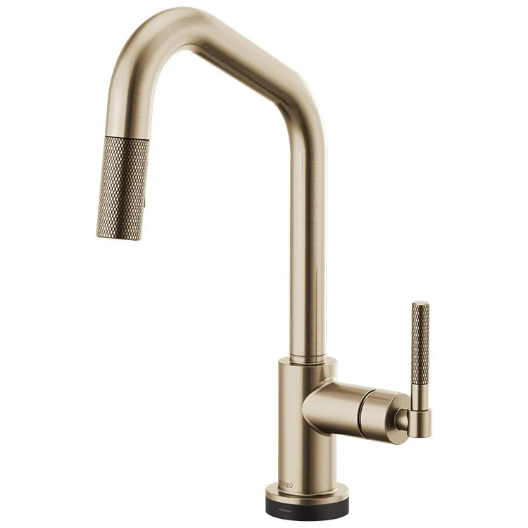 Litze Single Handle SmartTouch Pull Down Faucet with Angled Spout/Knurled Handle - Frankwebs