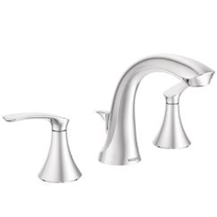 Lavatory Faucet Seena Widespread 8 to 16 Inch Spread 2 Lever ADA WaterSense Spot Resist Brushed Nickel 1.2 Gallons per Minute - Frankwebs