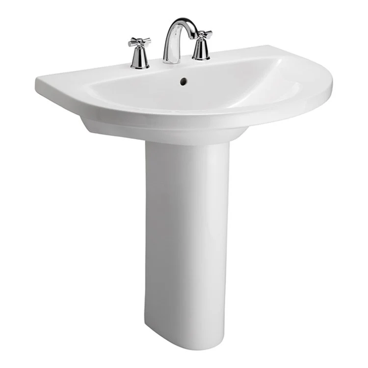 Pedestal Lavatory Jumeirah Widespread White Round - Frankwebs