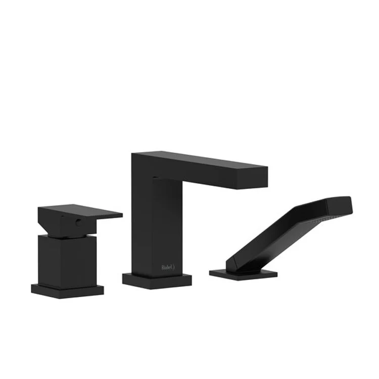 Tub Filler Trim Kubik Deck Mount 3 Piece Type P 1 Lever Black ADA - Frankwebs