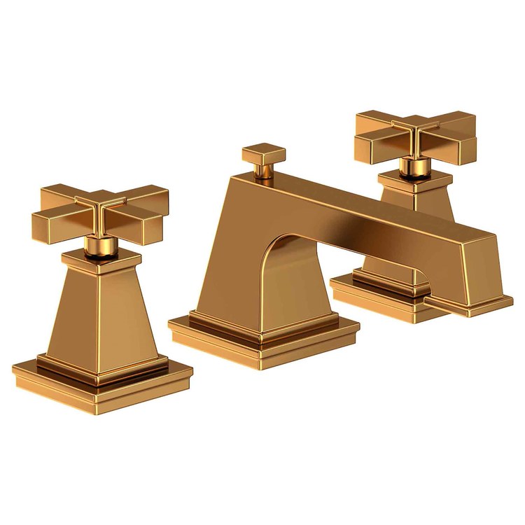 Lavatory Faucet Malvina Widespread 8 to 20 Inch Spread 2 Cross ADA Stainless Steel PVD 1.2 Gallons per Minute Brass Spout Height 2 Inch - Frankwebs